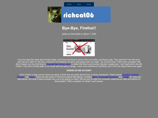 blog/byebyefirefox screenshot