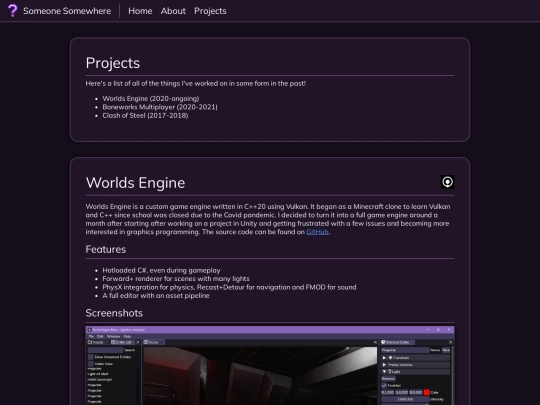 projects screenshot