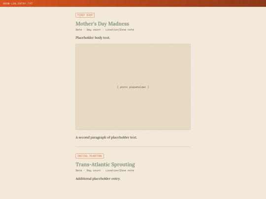pages/grow-log screenshot