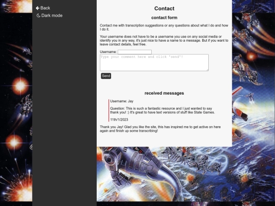 contact screenshot
