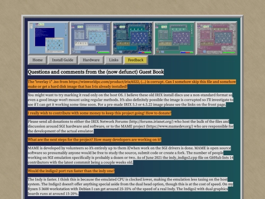 feedback screenshot