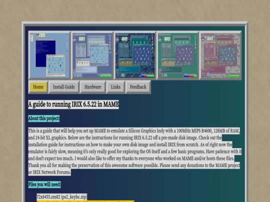 index screenshot