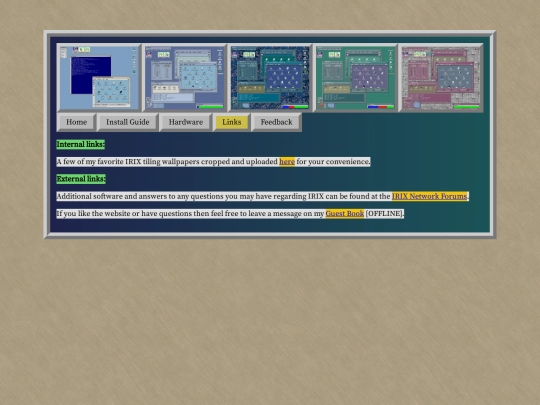 links screenshot