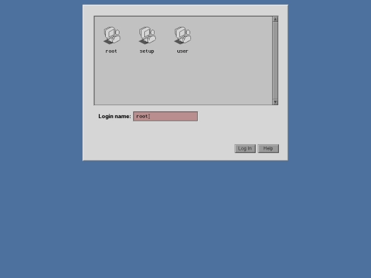 login screenshot