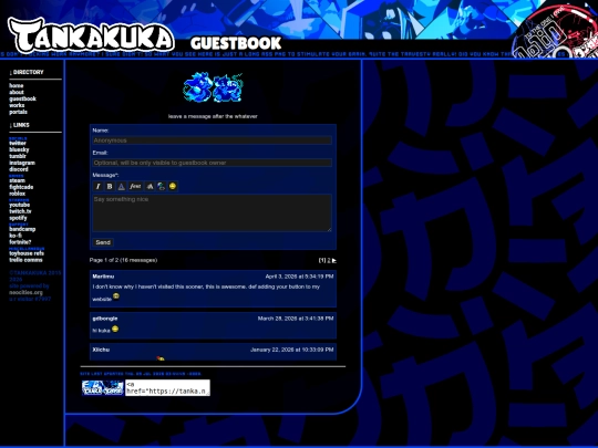 guestbook screenshot