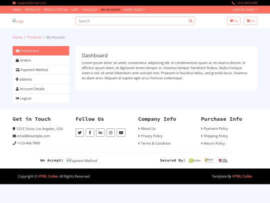 my-account screenshot