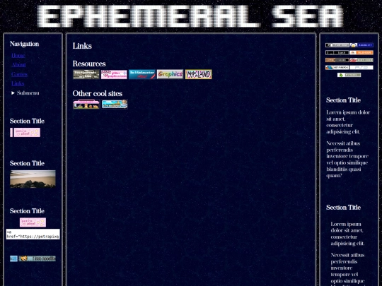 links screenshot