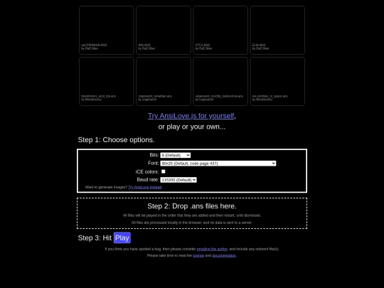 ansilove.js/ansitube screenshot