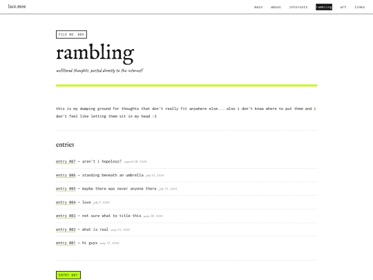 rambling screenshot