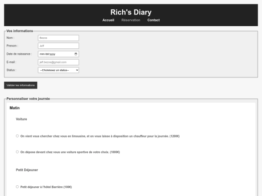 reservation screenshot