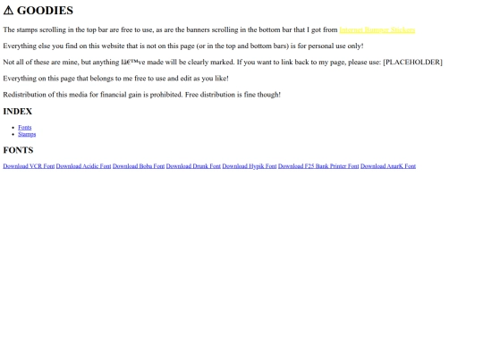 pages/goodies screenshot