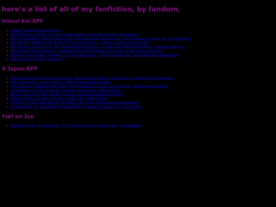 fanfiction_masterlist screenshot