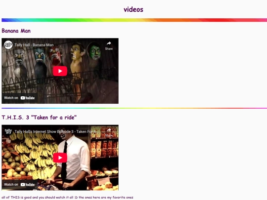 videos screenshot
