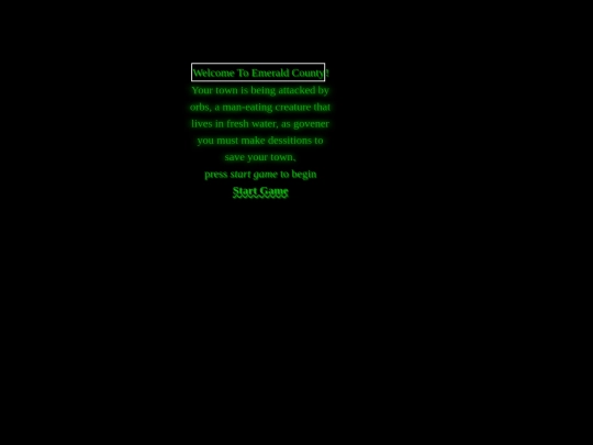 Twine Games/2020-2021 Twine Games/The Adventures In Emerald County screenshot