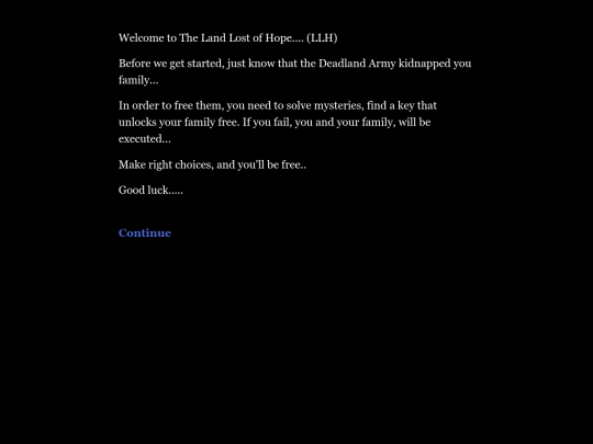 Twine Games/2020-2021 Twine Games/The Land of Mystery screenshot