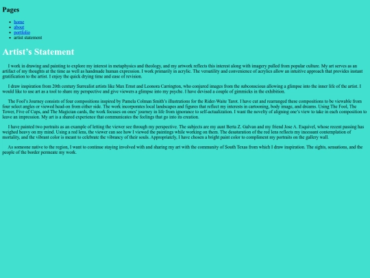 artiststatement screenshot