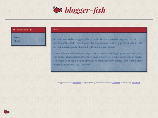 blog/about screenshot