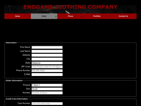 order screenshot
