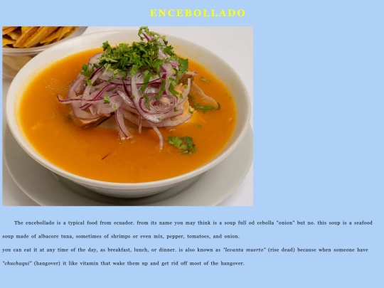 Ecuador/encebollado screenshot