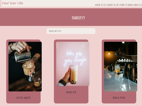Project1/Beveragespots screenshot