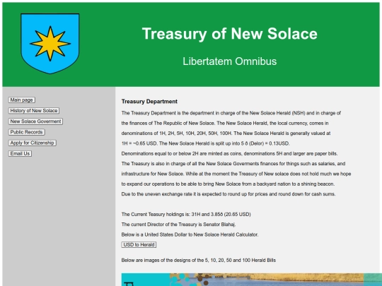 Treasury screenshot