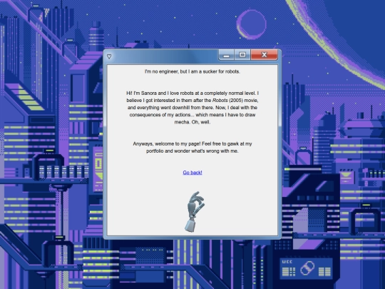 links/about screenshot