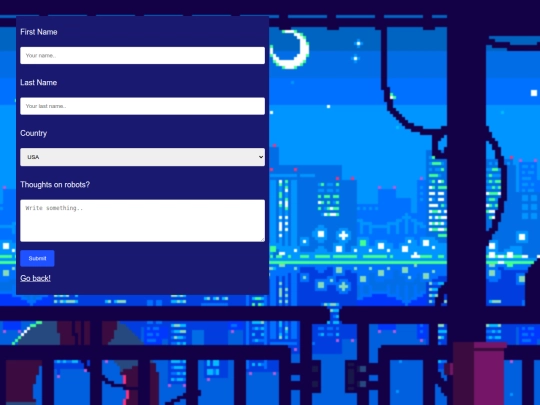 links/contact screenshot