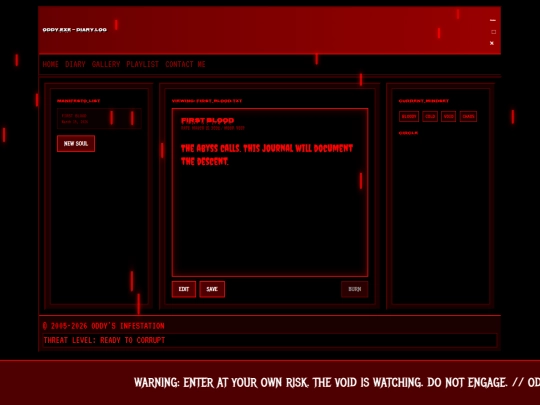 diary screenshot