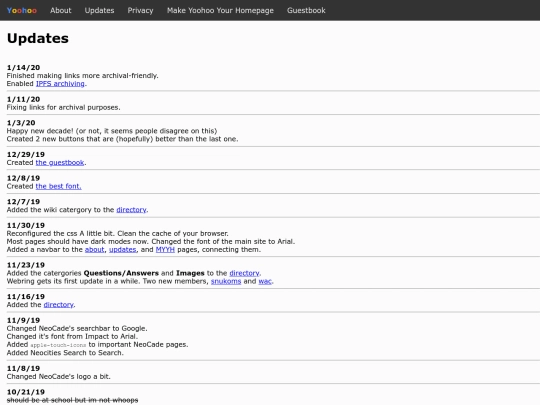 updates screenshot