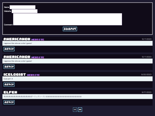 guestbook screenshot