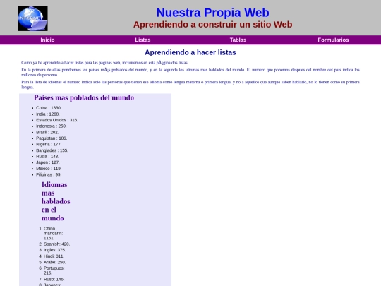 listas screenshot