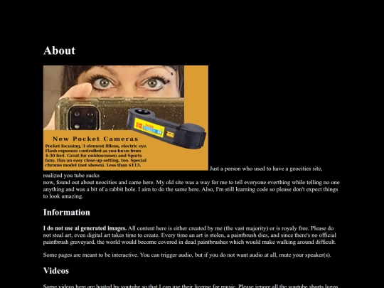 Infopage screenshot