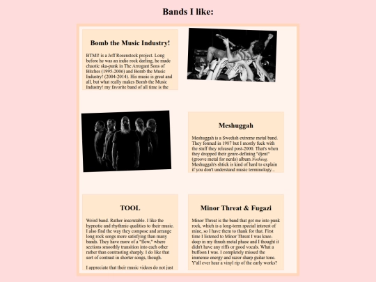 bands screenshot
