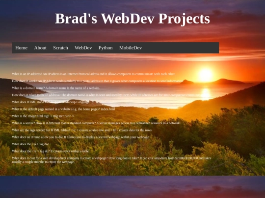WebDev screenshot