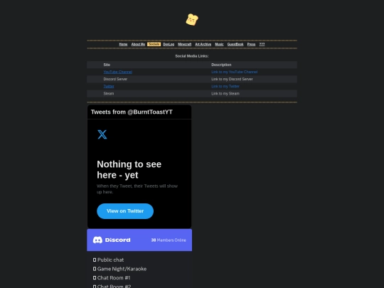socials screenshot