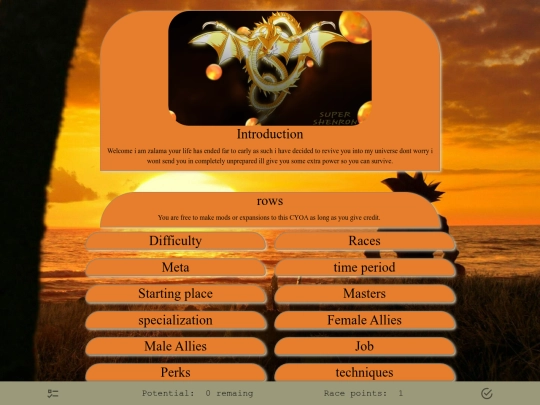 CYOA screenshot