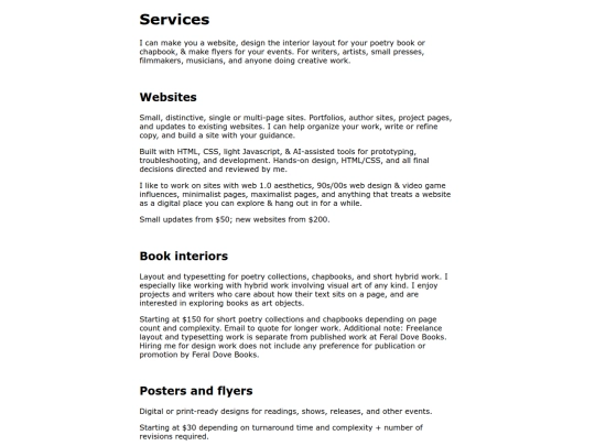services screenshot