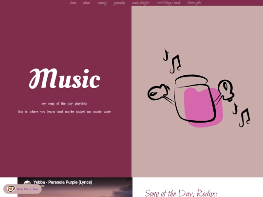 musicpage screenshot
