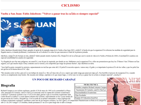 ciclismo screenshot
