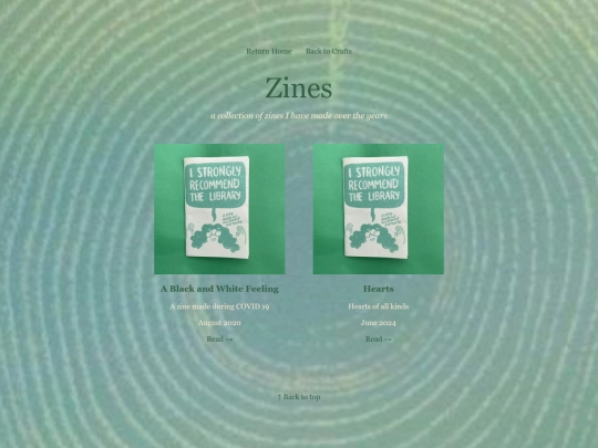 Crafts/zines screenshot
