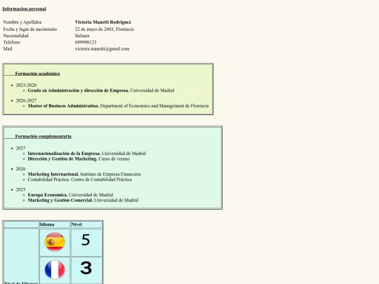 Curriculum screenshot