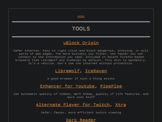 tools screenshot