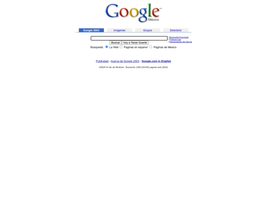 google-2003 screenshot