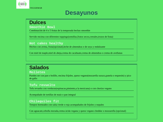 Restaurante/Desayunos screenshot
