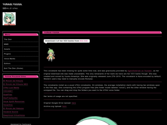 downloaders den/UTAU/yuugayuragi screenshot
