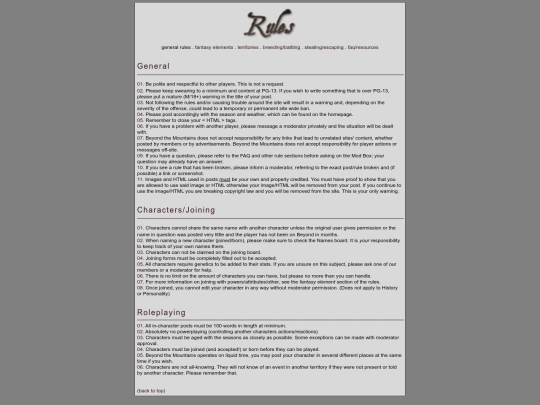 Rules/rules screenshot