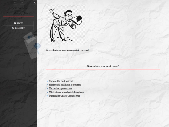 Open Access Publishing Quest screenshot