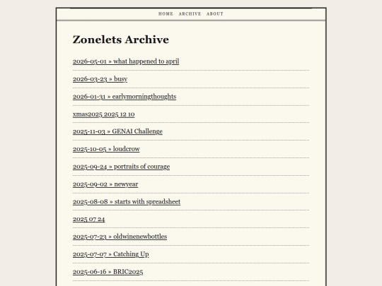blog/archive screenshot