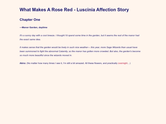 lulu/Luscinia affection story screenshot