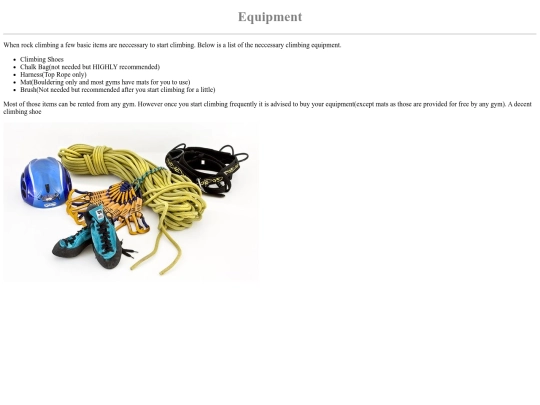 Equipment/Equipment screenshot